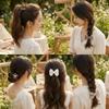 10pcs Handmade Flower Bows Hair Ropes Elastic Harpin Girls Hair Bows Set No Harm Hair Accessories Bowknot Hair Ties