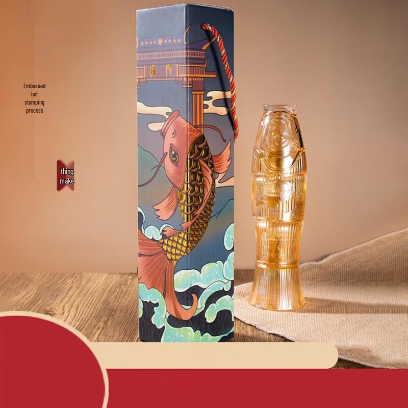 Dragon Gate Goldener Karpfen Glasbecher Set