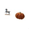 Standing Horse Pumpkin Figurine Sculpture for Desk Living Room Bookcase Bedroom Sofa Cushion