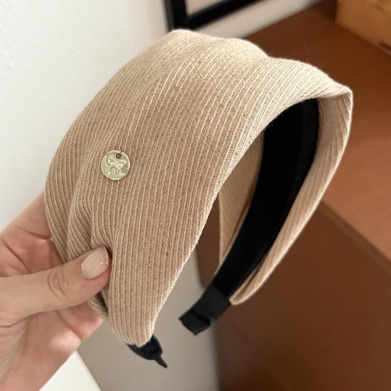 

Vintage Autumn Winter Wide Headband Women Fashion Hair Accessories Retro Hairband Hair Accessories for Women Headbands брудно-білий