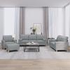 Vidaxl 4-Cz. Relaxation Set With Cushions, Light Grey, Fabric