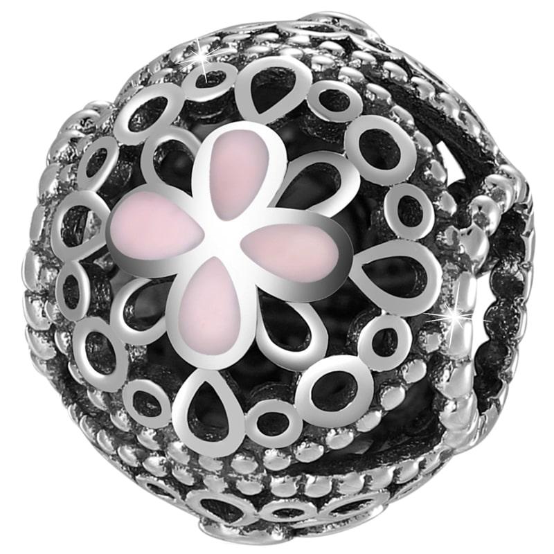 Charms Do Pandora Ażurowy Kwiatek Srebro S925 Moda Trusky