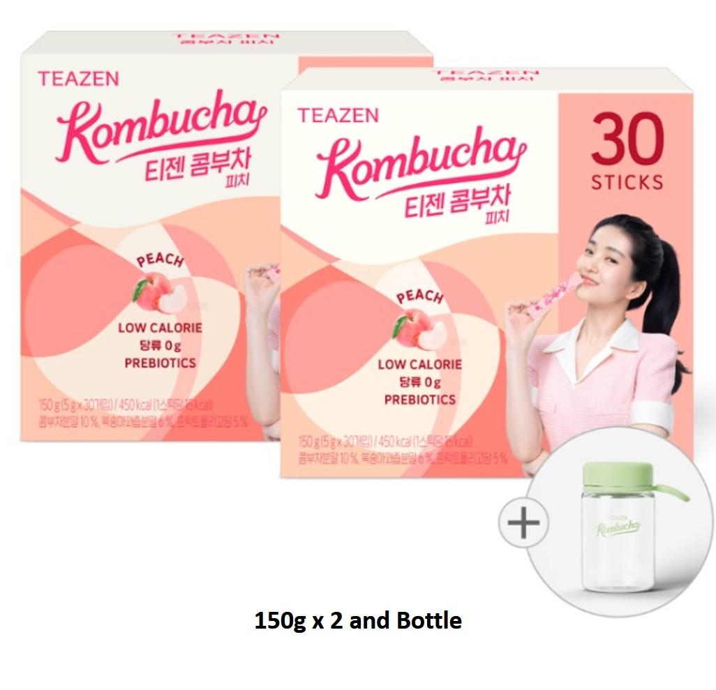 

[Teazen] Чайный напиток Комбуча Teazen с набором бутылок Peach 150g x 2 and Bottle