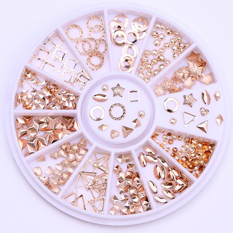 Mixed Color Nail Art Glitter Rhinestone Crystal Gems Jewelry Bead Manicure Decoration Accessories Nail Supplies For Professional