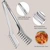 Stainless Steel Spaghetti Tong 9 Inch Pasta Clip Comb Shaped Tong Food Holder Steak Bread BBQ Clip Cooking Utensils Kitchen Tool