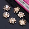 Engood 50Pcs Crystal Pearl Sewing Trim & Embellishments Craft Buckles Rhinestone Buttons for Wedding DIY Hair Accessories HZ93