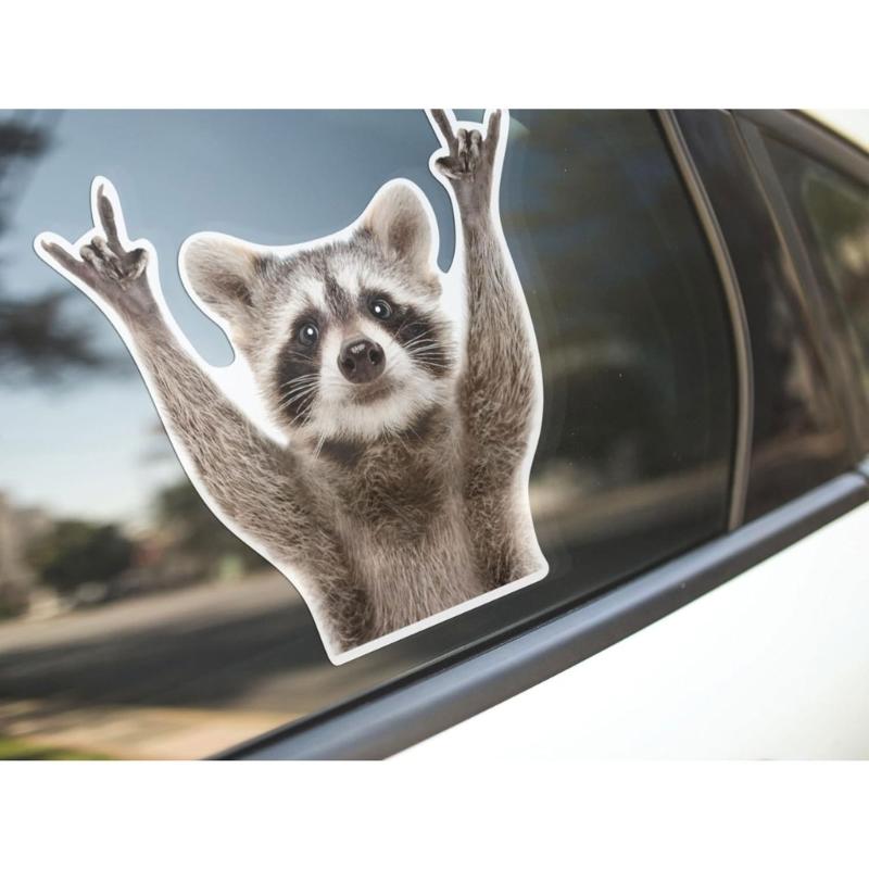 High Quality Raccoon Themed Decals For Vehicle Body And Customization Automotive Exterior Decorative Stickers