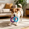 Three-Ring Dog Toy Interactive Dog Tug of War Toy Connected Rings Dog Chew Toy for Puppy Teething Biting Teeth Cleaning