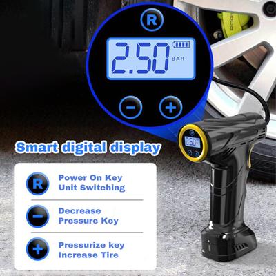 120W Autopumpa Ruční Vzduchový Kompresor Přenosný Hustič Pneumatik Měřič Tlaku s LED Světlem pro Pneumatiky Auta Motocyklu Jízdního Kola