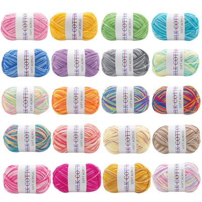 1 Roll 3 Strands Knitted Yarn DIY Breathable Hand Crocheting Variegated Yarn Thread Needlework Tool for Socks