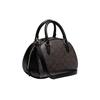 COACH Sydney Coated Canvas Leather Dome Bag Handbag Small Women's Black Brown (Unisex) Handbags CA591 IMAA8