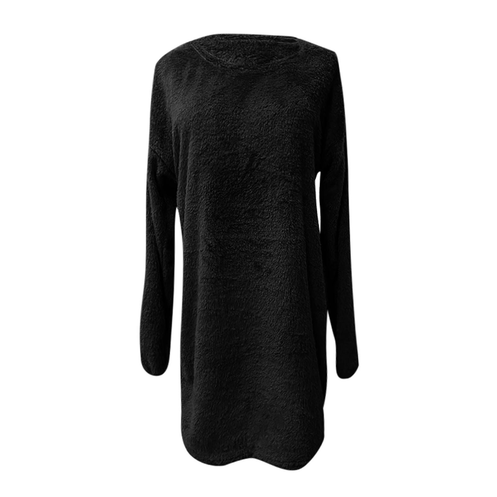 Женский зимний свитер вязать с круглым вырезом Теплый повседневный свитер с длинным — фото 4