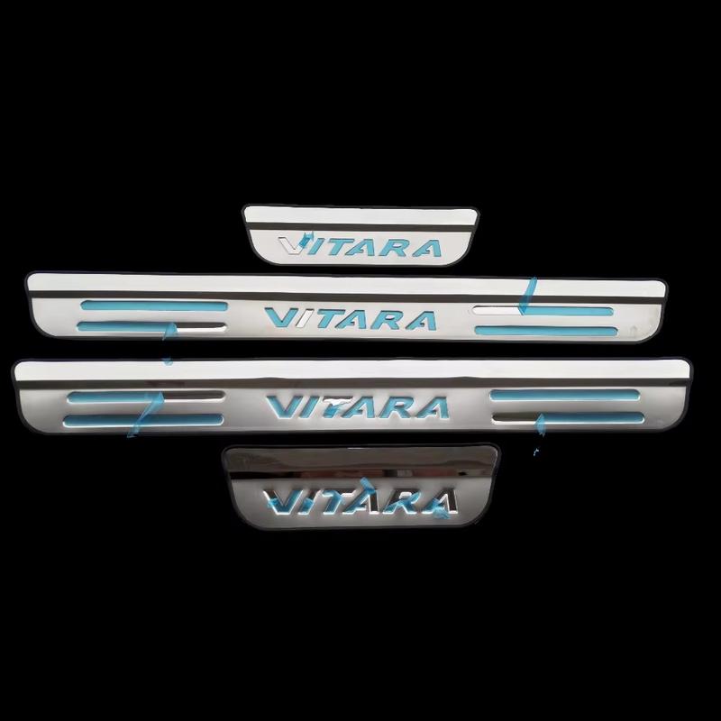 Door Sill Plate Protector For Suzuki Vitara 2015 2017 2018   Car Accessories Original Auto Threshold Pedal Trim Stickers
