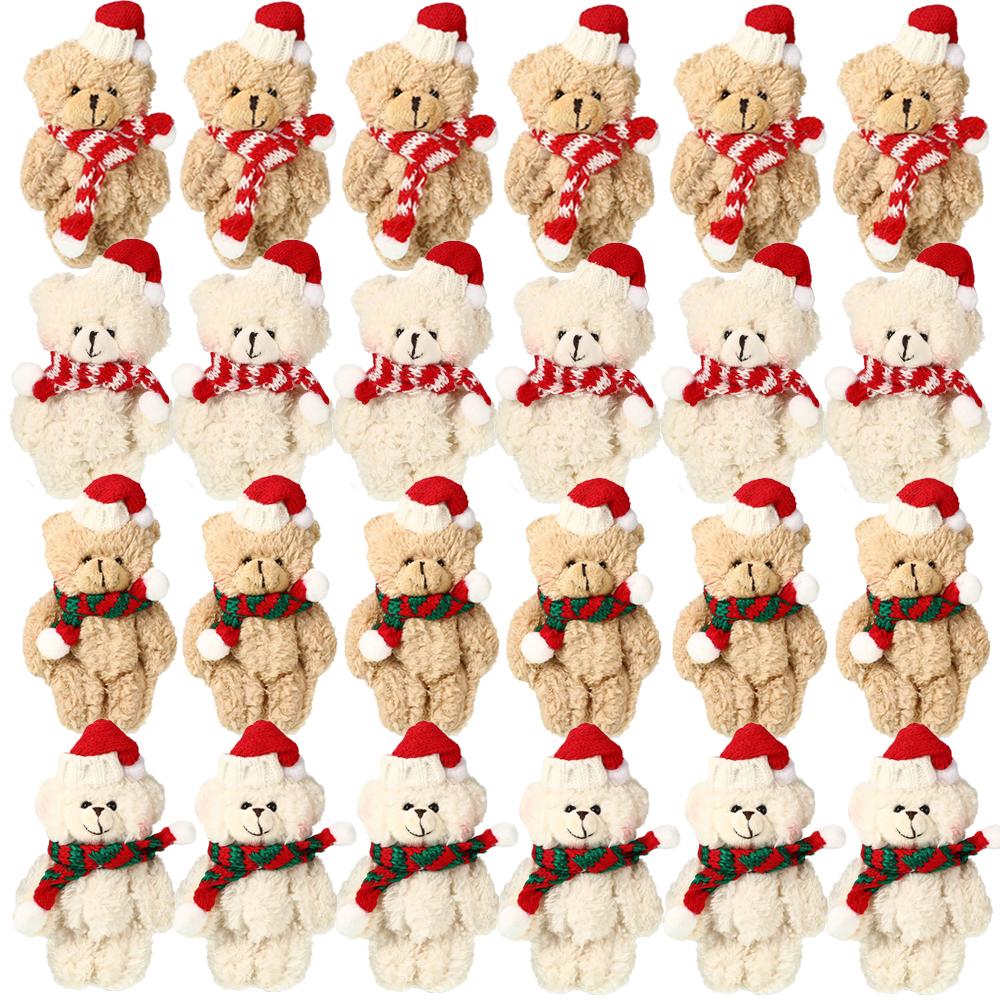 

Valentines Stuffed Animal Bear Plush Mini Joint Bear Playthings Stuffed Animal Playthings Xmas Playthings designed for Birth Date Decorations -A9770