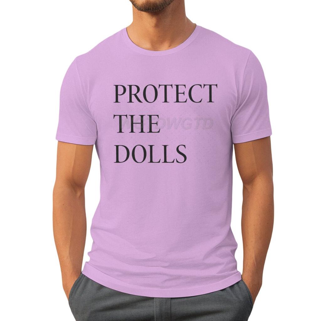 Hot Protect The Dolls Printed TShirts For Men Summer Short Sleeve Tee Shirts Round Neck T Shirt Casual Summer Men Clothes