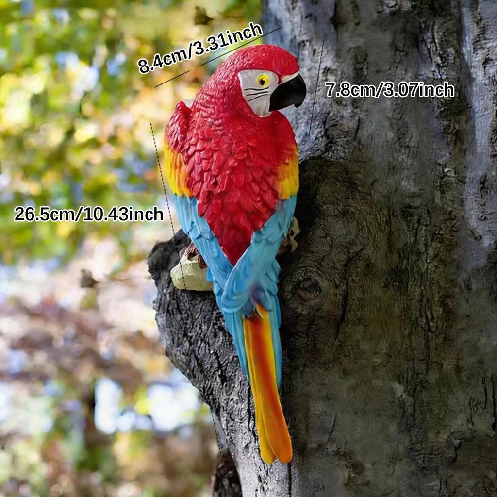 Parrot Bird Statue Ornament Sculpture for Lawn Terrace Patio