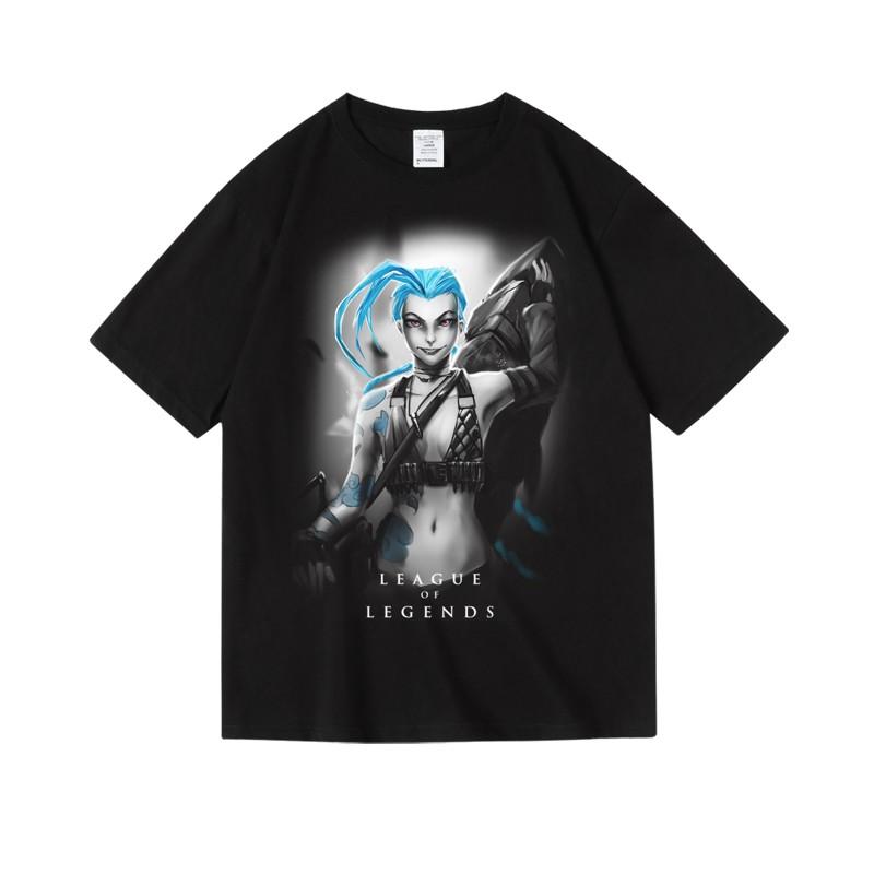 2024 Games LOL League of Legends Men's Printed Women's Cotton Crew Neck Short Sleeve Half Sleeve T-Shirt Men's Women's T-Shirt