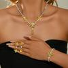 Necklace Set, European and American Fashion Trend Zircon Earrings Ins Emerald Flower Temperament Jewelry Necklace Female 2026