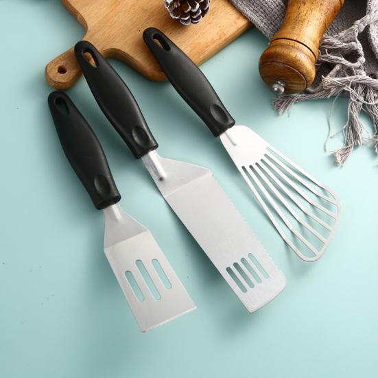 Frying Spatula Stainless Steel Mini Serving Spatula for Flipping Scraping Ergonomic Anti-Slip Handle Pan for Crepes Eggs Brownies Kitchen Tools