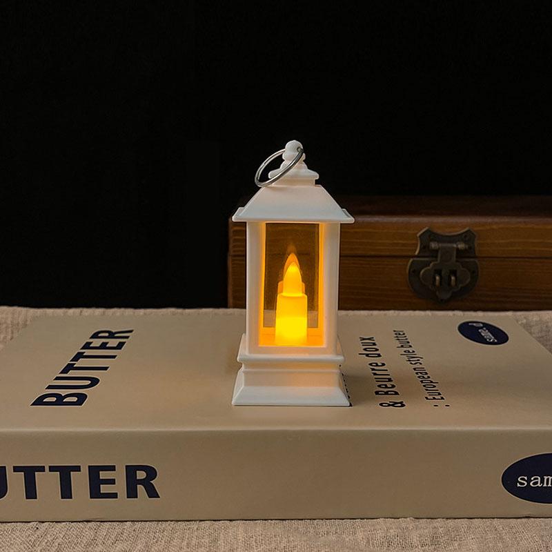 6cm Mini Led Retro Glowing Pony Lantern Simulation Cande Light Night Light Dollhouse Miniature Kerosen Lamp Home Decor Toy