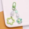 Sweet Gradient Pentagram Star Pendant Keychains Car Keyring Backpack Decoration