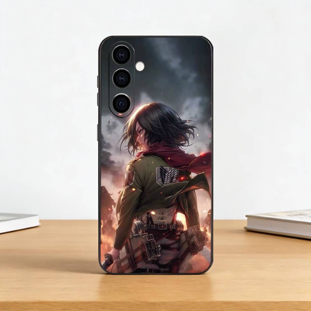 A-Attack on T-Titan Mikasa Phone Case For Samsung Galaxy A73,A72,A71,A70,A53,A52,A51,Others Soft Black Cover