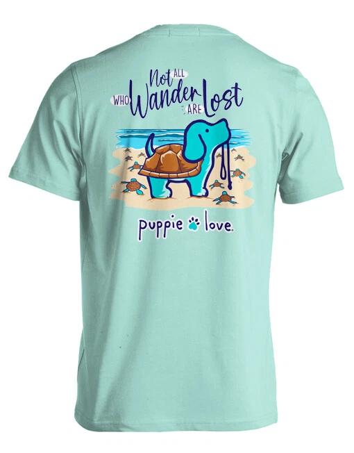 New PUPPIE LOVE NOT ALL THAT WANDER ARE LOST T -Shirt L