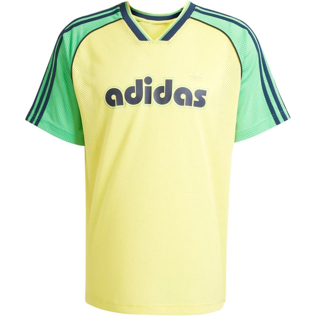 Adidas Originals Loose Fit Fashion Short Sleeve Basketball Jersey Men Tops Pure-Sulfur JD0813