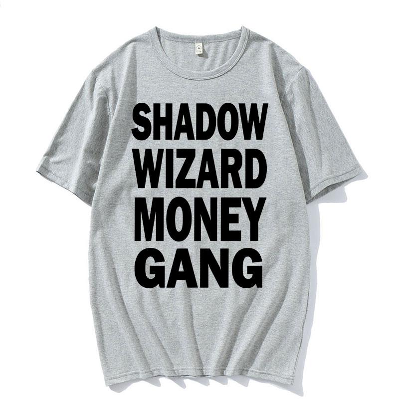 Joeyy Schattenzauberer Geld Gang Buchstaben Druck T-Shirts Lustiges Y2K Meme T-Shirt Herren Damen Harajuku Hip Hop Übergroßes Street T-Shirt