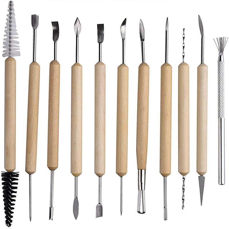 11-Piece Ceramic Clay Sculpting Tools Set