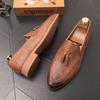 British Style Casual Leather Loafers Men Classic Office Social Business Leather Shoes Men Yuppie Party Leather Dress Shoes Men