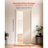 SucceBuy Accordion Door 47x78inch Blackout Fabric Folding Magnetic Door Curtain with Hanging Hooks for Doorways Bedrooms 1 Panel