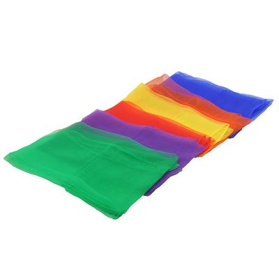 6Colors/Set Square Dance Scarf Shawl Pure Color Nylon Scarf Birthday Festival Party Souvenirs Carnival Game Prop Reward Gift ZYF