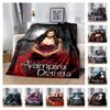 The Vampire Diaries Elena Impressão de Poster Manta Macia de Flanela Leve Quente Sofá Cama Decoração de Casa Capa Para Fãs da Série de TV The Vampire Diaries