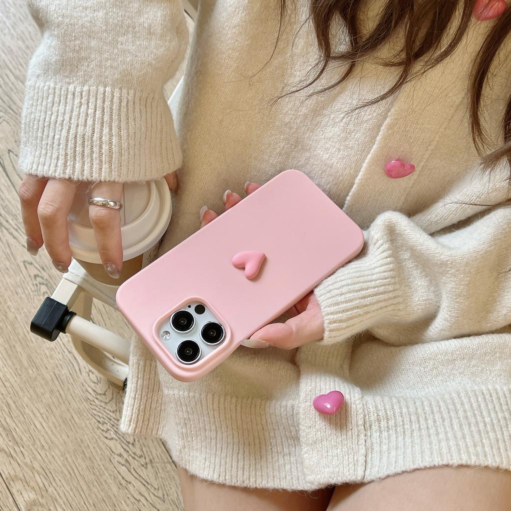 Applicable to Apple 16promax mobile phone case love pink iPhone15/14/13/12/11 all-inclusive anti-drop female