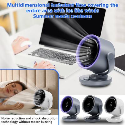 High Speed 100 Gear Shaking Silent USB Charging Small Turbine Desktop Small Fan