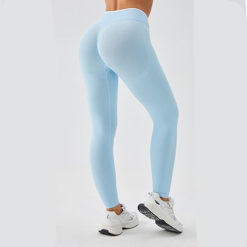 

Meiyang High-Waist Butt-Lifting Yoga Pants - Women s Seamless Color Block Running & Fitness Wear Extra Large
