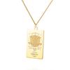 European 12 Constellations Stainless Steel Square Pendant Necklace for Men & Women - Retro Hip Hop Style Titanium Steel Jewelry