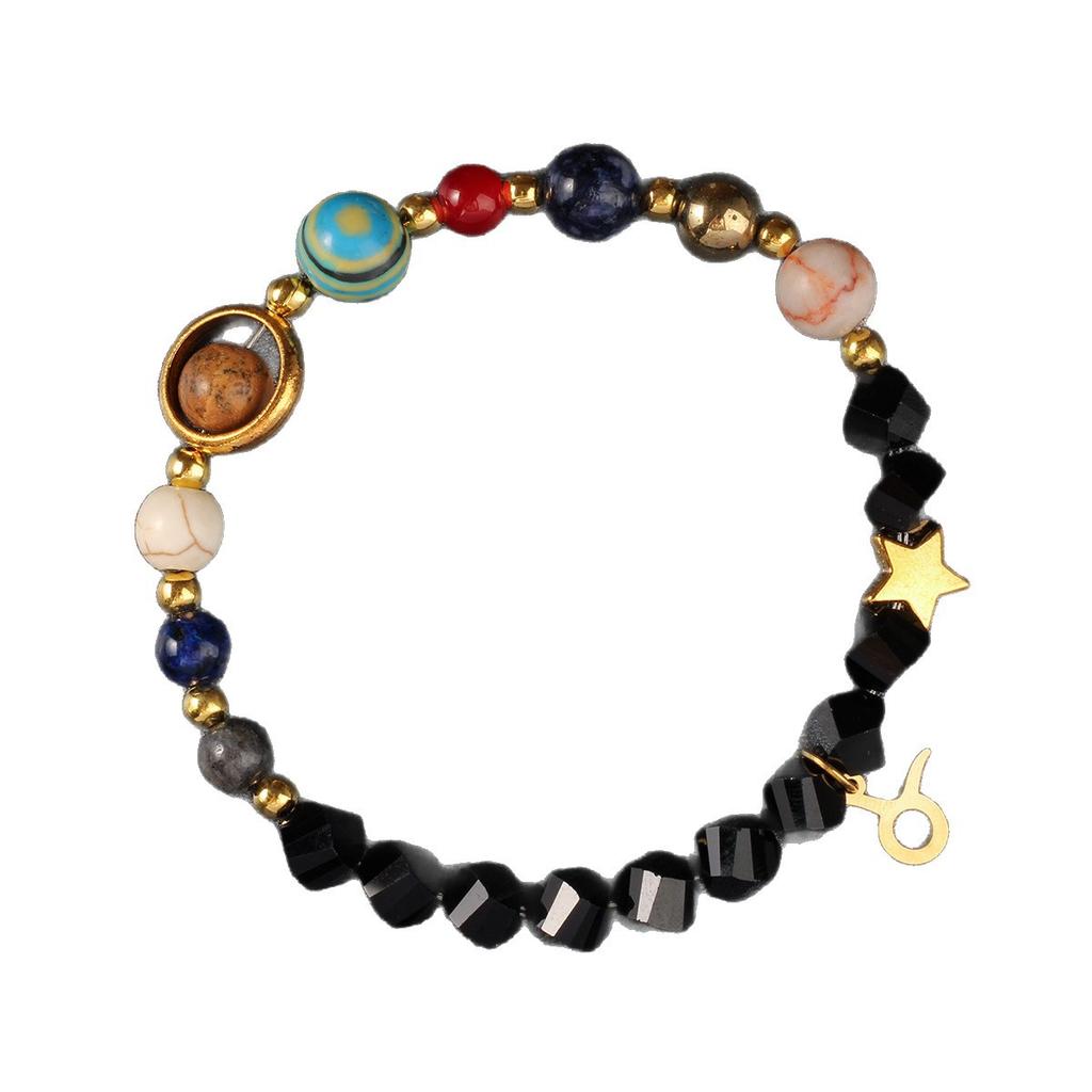 Jewelry Bracelet Faceted Shape Crystal Twelve Constellations Bracelet Beaded