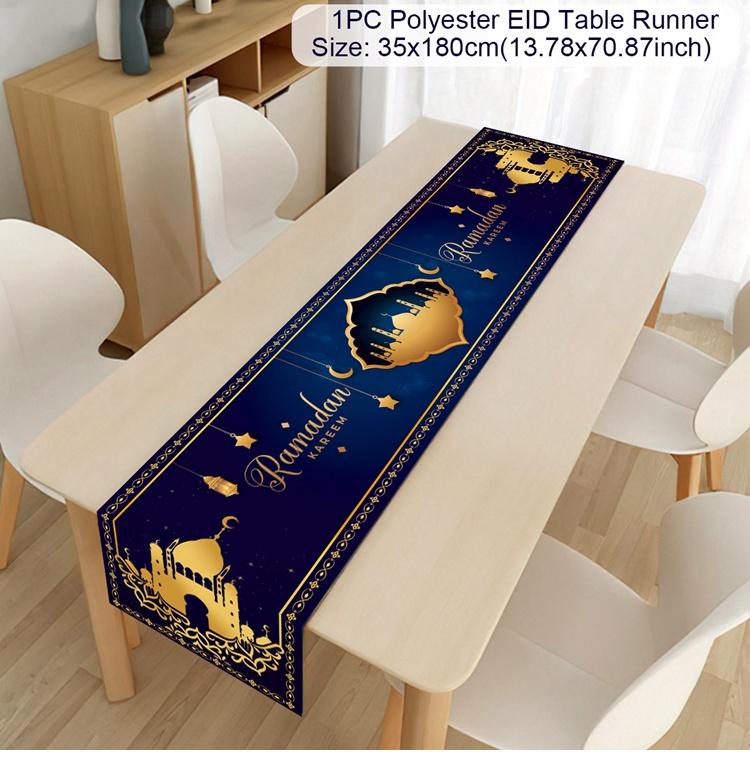 Eid Mubarak Tablerunner Ramadan Decoration For Home 2025 Islamic Muslim Party Supplies Eid Al Adha Ramadan Kareem Tablecloths