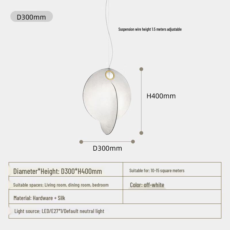 Stylish Silk Pendant Light