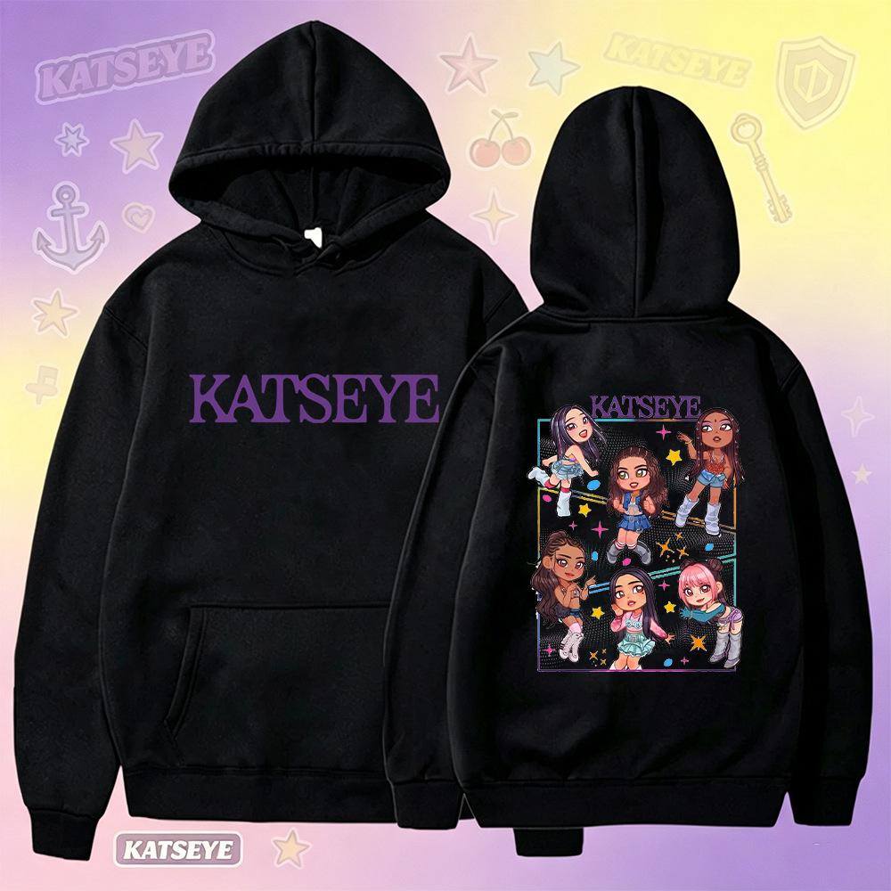 Katseye Cartoon Girl Group Print Hoodie