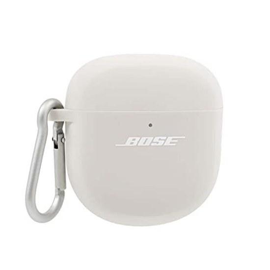 Bose QuietComfort Earbuds II Silicone Case Cover Protects QC II. Includes Aluminum Carabiner. Soapstone.