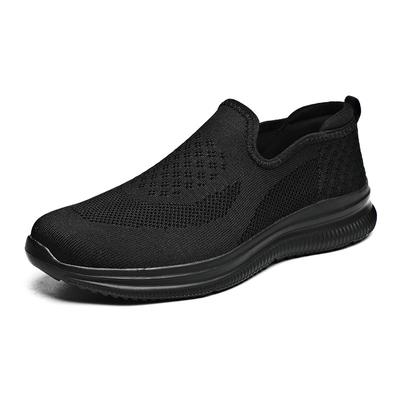Wish Men'S Large Size Loafers Flying Weaving Outdoor Casual Running Shoes One Pedal Lazy Sneakers