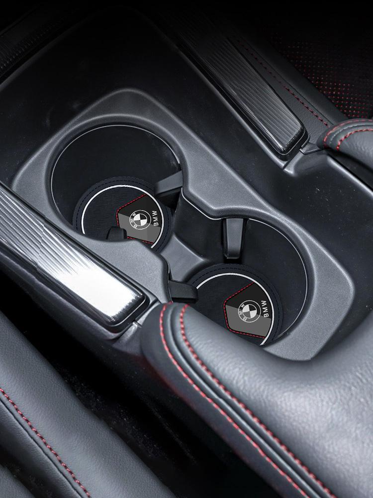 Car Coaster Pad Water Cup Anti-slip Mat For BMW E46 E90 E60 F30 F10 E39 E36 F20 G30 G20 E87 E92 E91 E30 F11 X1 Auto Accessories RW7