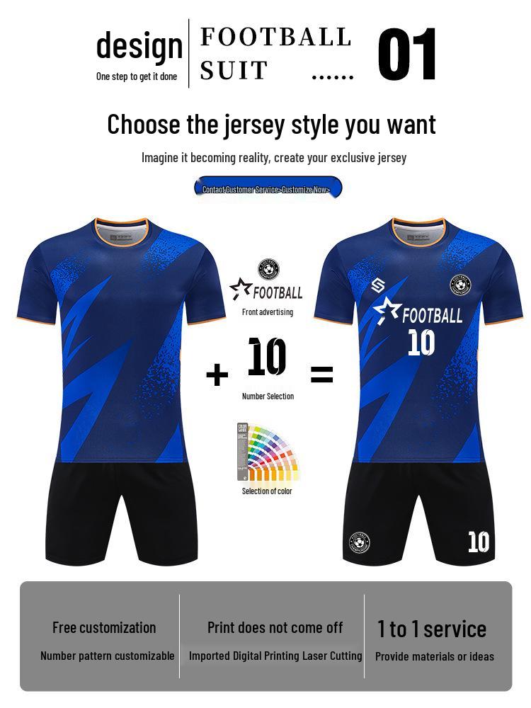 Custom Quick-Drying Football Kit for Team Training & Competition 3XL оранжевый