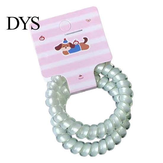 Stress-free Hair Tie 1 Pair Women Ties Pearlescent Color High Elasticity Phone Cord Shape Ropes Flexible Ponytail Holder Accessories Gentle Cutter
