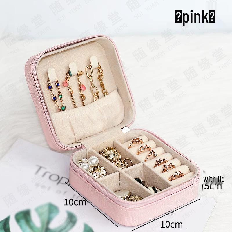 Velvet Jewelry Organizer: Portable Vintage Earring, Ring, and Ear Stud Storage Box Inspired by Internet Celebrity Style.