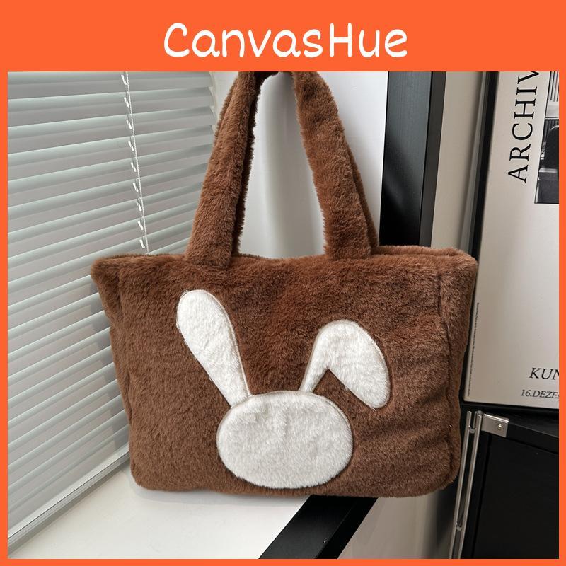 Large Capacity Plush Tote Bag Women Winter New Street Fashion Shoulder Bag