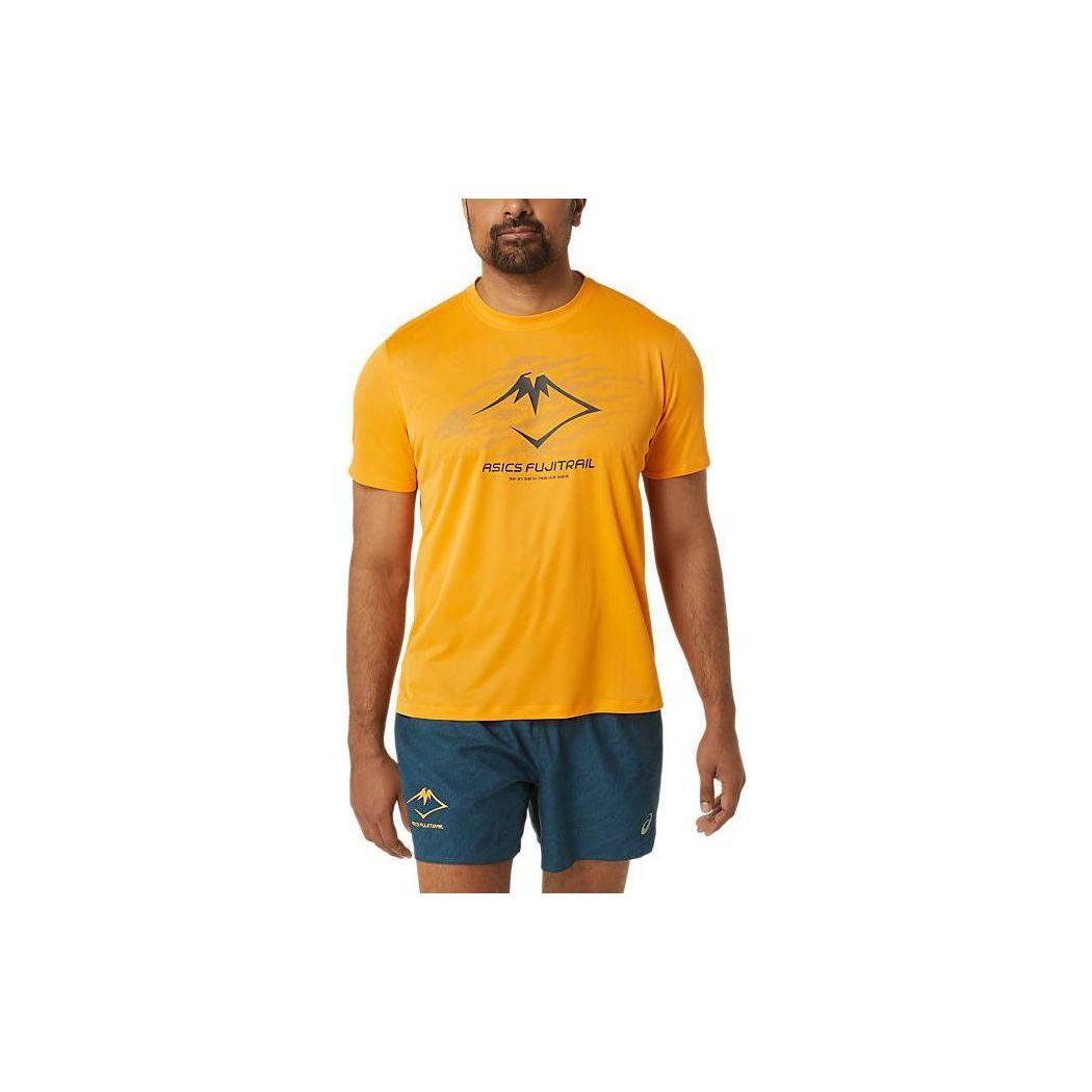 Asics Мужской топ с коротким рукавом и логотипом Fujitrail желтый 2011C981-800 S 6980₽